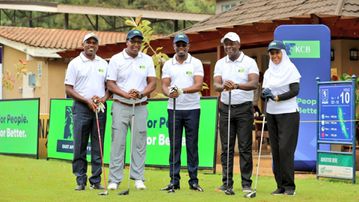 Sports CS Ababu Namwamba presides over the KCB East Africa Golf Tournament