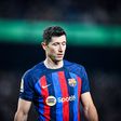 Robert Lewandowski in action against Girona