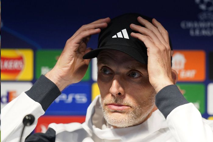Bayern Munich manager Thomas Tuchel in a Champions League press conference.