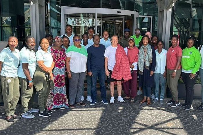 See what the Super Falcons have to say after they landed in Nigeria following Olympic qualification in South Africa.