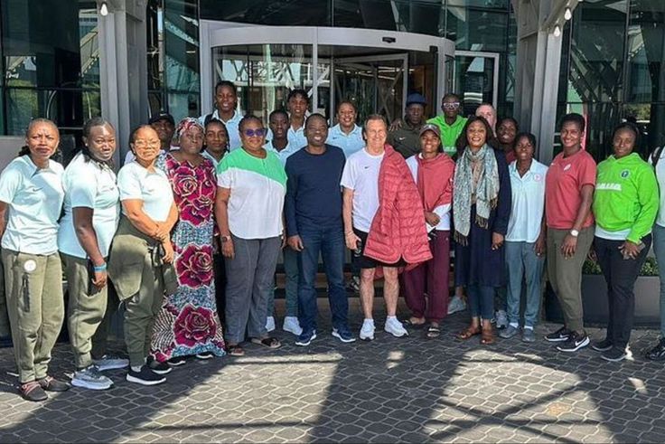 See what the Super Falcons have to say after they landed in Nigeria following Olympic qualification in South Africa.