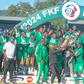 FKF Premier League Champions lift the trophy during the 2023/24 campaign.