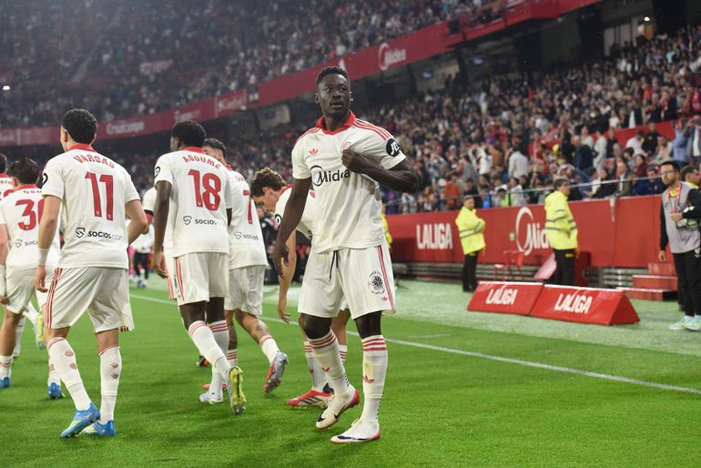 Akor Adams scores for Sevilla || imago