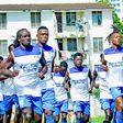 Bandari players training at Mbaraki Stadium.