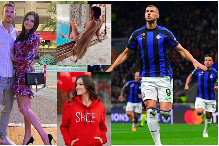 Edin Dzeko and his wife |Pulsesports.ng