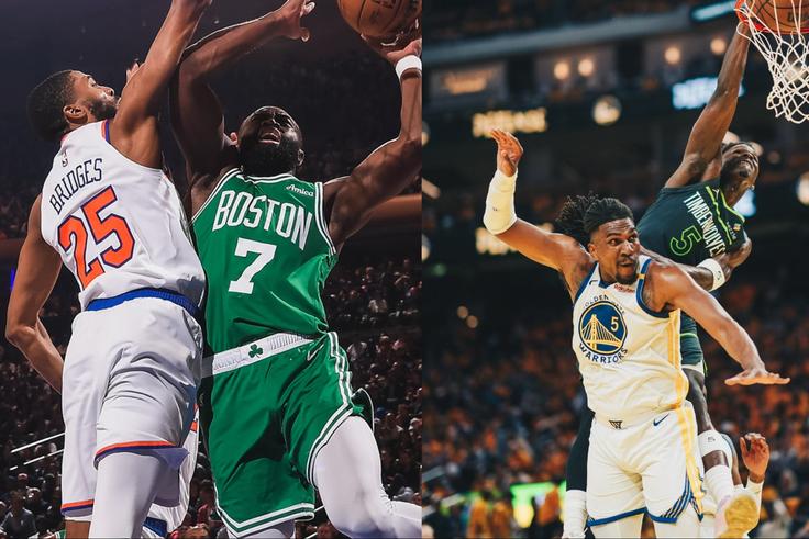 In the NBA Playoffs, the Celtics beat the Knicks, and the Timberwolves beat the Warriors in Game 3.