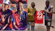 Skales links up with Victor Boniface: Gifted Bayer Leverkusen jersey in Germany