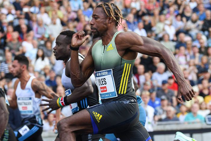 Ferdinand Omanyala and Noah Lyles at the ISTAF 2022 Mens 100m final