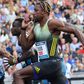 Ferdinand Omanyala and Noah Lyles at the ISTAF 2022 Mens 100m final
