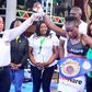 Sarah Achieng of Kenya after beating Argentine Edith Soledad Matthysse in Nairobi.