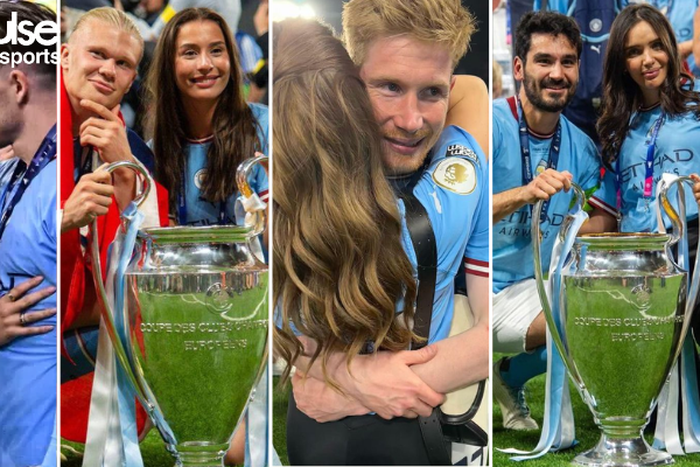 Man City Wags steal spotlight in Champions League title celebrations