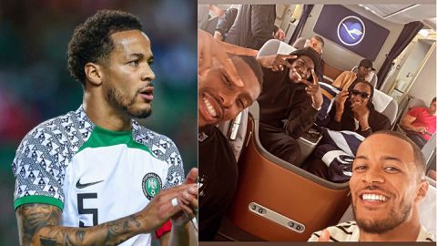 Super Eagles: Ekong, Iwobi show off jet picture on their way to Nigeria