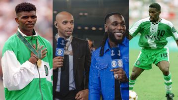 Thierry Henry tempts Burna Boy to choose between Kanu and Okocha