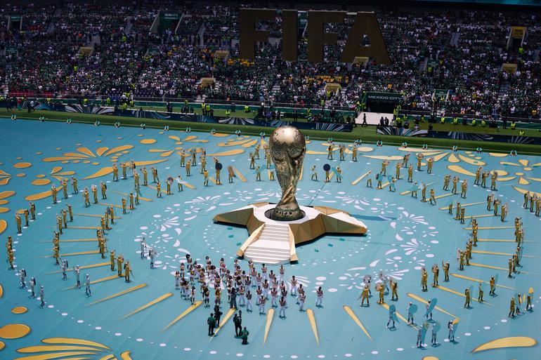 Shakira and Burna Boy perform at the opening ceremony of the 2026 FIFA World Cup
