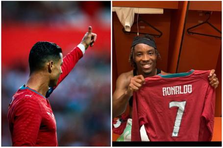 Dream come true: Bruno Onyemaechi gets Cristiano Ronaldo shirt after first-ever game against Nigeria