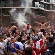 Violent scenes as ticketless England fans breach Wembley for Euro final