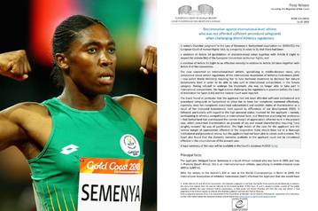 Caster Semenya: Two-time Olympic champion wins appeal at European Court of Human Rights