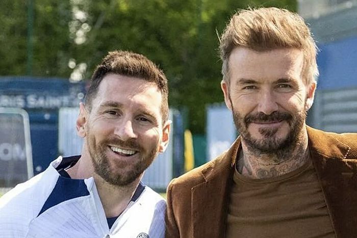 Lionel Messi and Inter Miami co-owner David Beckham