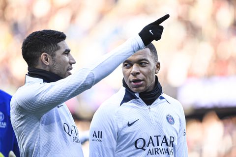 Kylian Mbappe and Achraf Hakimi