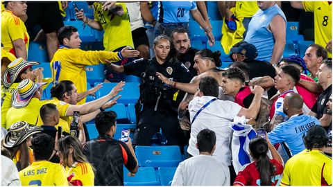 [Watch]: Liverpool's Darwin Nunez beaten in vicious brawl with Colombian fans after Copa America defeat