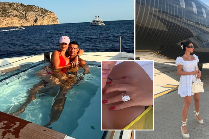 Georgina Rodriguez flaunts her huge diamond ring during exotic yacht holiday with her ‘two loves’