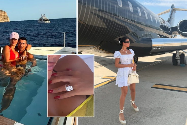 Georgina Rodriguez flaunts her huge diamond ring during exotic yacht holiday with her ‘two loves’