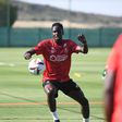 Joseph Okumu trains with Stade de Reims.