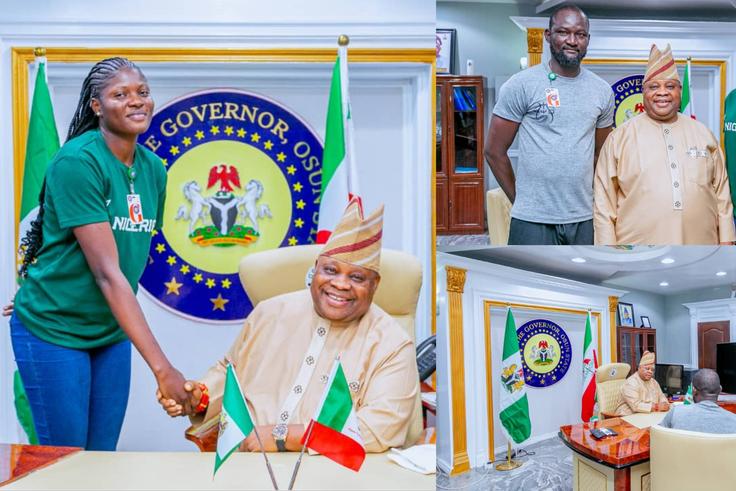 The reception from Governor Adeleke comes after Olawuyi Adenike Olayemi and her D'Tigress teammates were received by First Lady Remi Tinubu at Aso Rock, Abuja.
