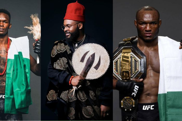 In the song Ndi Ike, Falz gives a shout-out to Usman and Adesanya in the first verse.