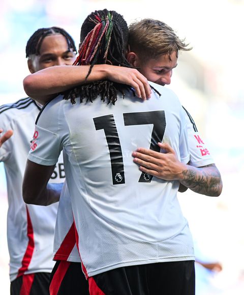 Alex Iwobi and new teammate Emily Smith-Rowe.