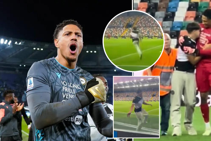 Maduka Okoye: Super Eagles ‘most handsome’ gets emotional after being mobbed by pitch invader in Coppa Italia win