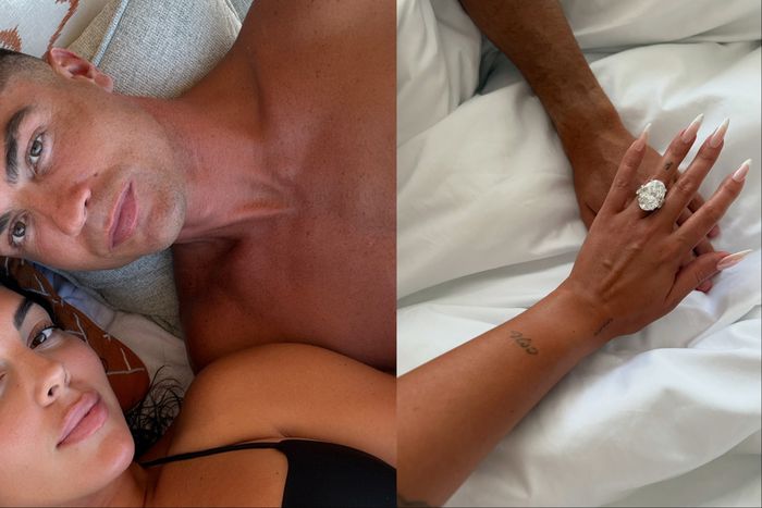 Cristiano Ronaldo no longer a bachelor, as Georgina Rodriguez says Yes I do with massive diamond ring.