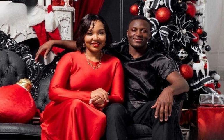 Victor Wanyama and Serah Teshna