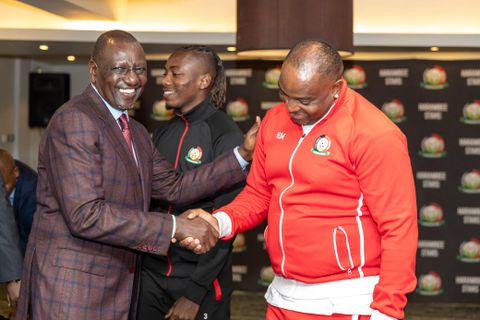 Benni McCarthy and President William Ruto