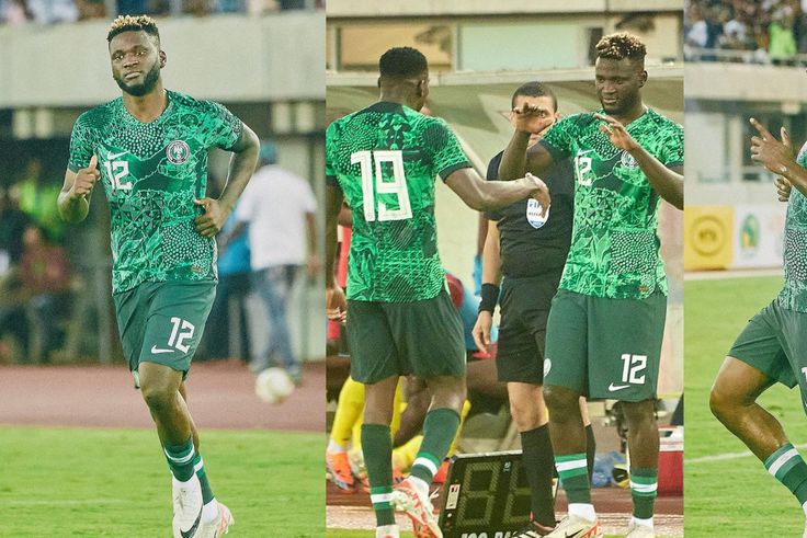 Boniface who is highly rated at the German club came off the bench in place of Taiwo Awoniyi in the 64th minute to make his international debut for Nigeria. Image Credit - Boniface/Instagram