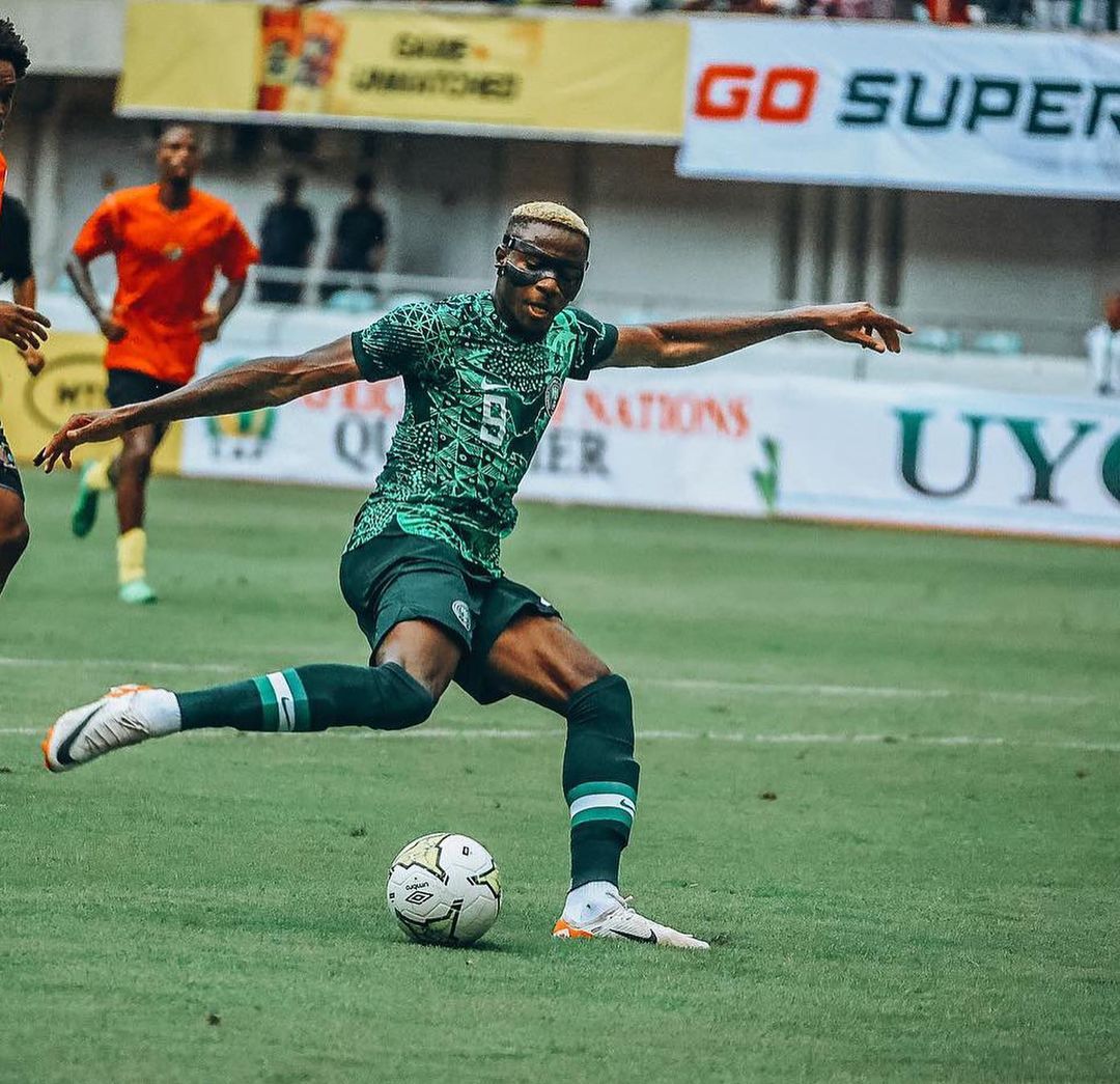 Napoli man Victor Osimhen scored a hattrick as it ended up in a 6-0 win for the Super Eagles against the Parrots. Image Credit - Osimhen/Instagram