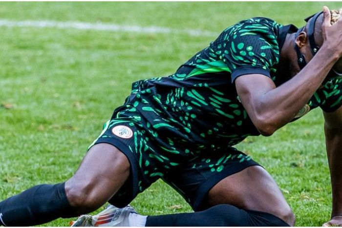 Super Eagles striker Victor Osimhen struggled with the astro turf in Rwanda