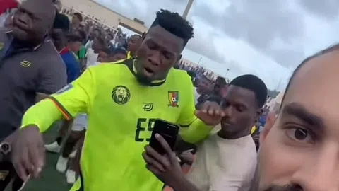 Onana loses his cool, pushes supporters away after error in Cameroon's loss
