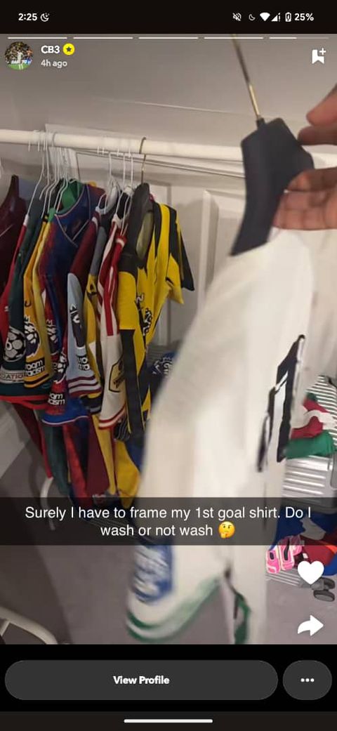 Bassey is considering framing the shirt against South Africa.