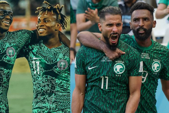 The Green Falcons of Saudi Arabia who hired Roberto Mancini as their new coach in August, will be aiming for their first victory against the Super Eagles of Nigeria. - Imago