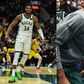 In his preseason debut, Nigerian Freak Giannis Antetokounmpo scores 20 points, gifts shoes as Bucks lose 102-107 to the Lakers