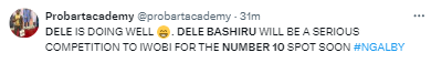 Nigerians compare Fisayo Dele-Bashiru to legend Jay-Jay Okocha after his 2nd goal helped the Super Eagles defeat the Mediterranean Knights of Libya in the AFCON 2025 qualifier.