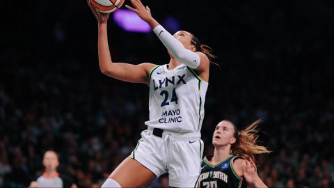 WNBA Finals: Napheesa Collier propels Minnesota Lynx to Game 1 win against New York Liberty