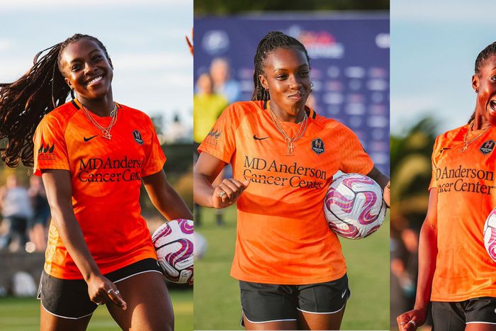 The Houston Dash are out of the playoffs but Michelle Alozie represented her team at the Skills Challenge. X/Houston Dash