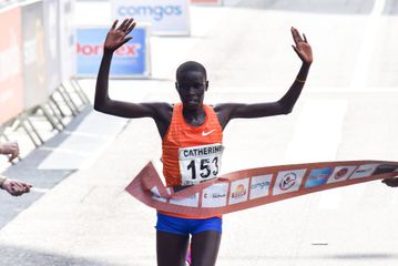 Catherine Reline extends hot streak to clinch Chemasusu Dam Half Marathon title