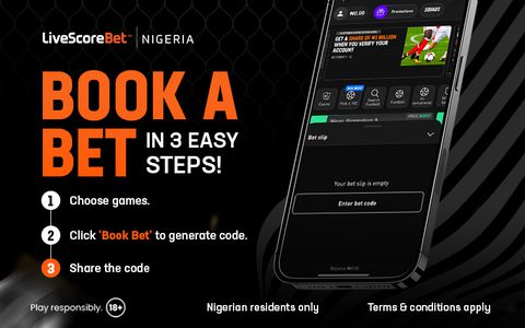 How to book a bet on LiveScore Bet Nigeria