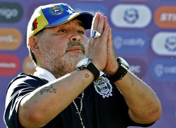 How Maradona enjoyed the match from the 'best seat'