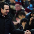 Aston Villa v Arsenal - Premier League - Villa Park Aston Villa manager Unai Emery applauds the fans following the Premier League match at Villa Park, Birmingham