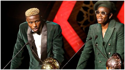 We run the continent - Reactions as Osimhen and Oshoala SWEEP CAFAwards2023 for Nigeria