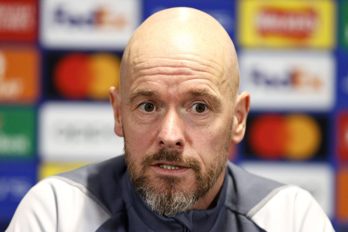 Manchester United manager Erik ten Hag during a press conference at the Trafford Training Centre, Carrington, Manchester || Image credit: Imago